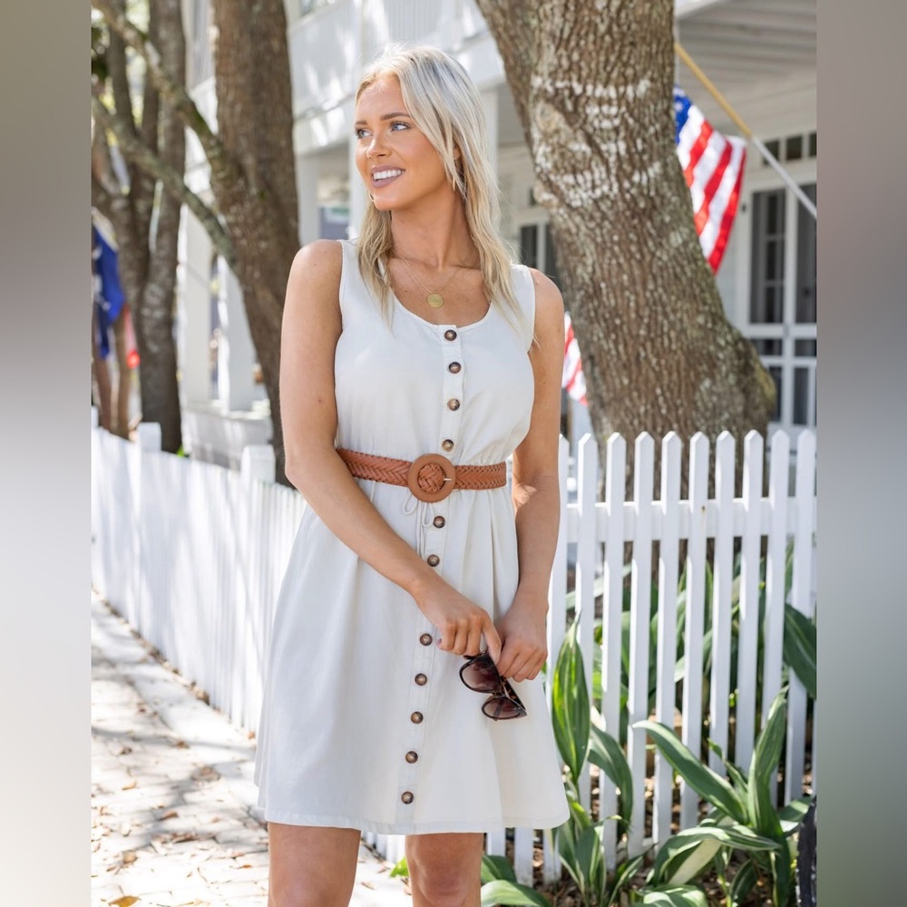 Grace & Lace Tan Sleeveless Sundress
